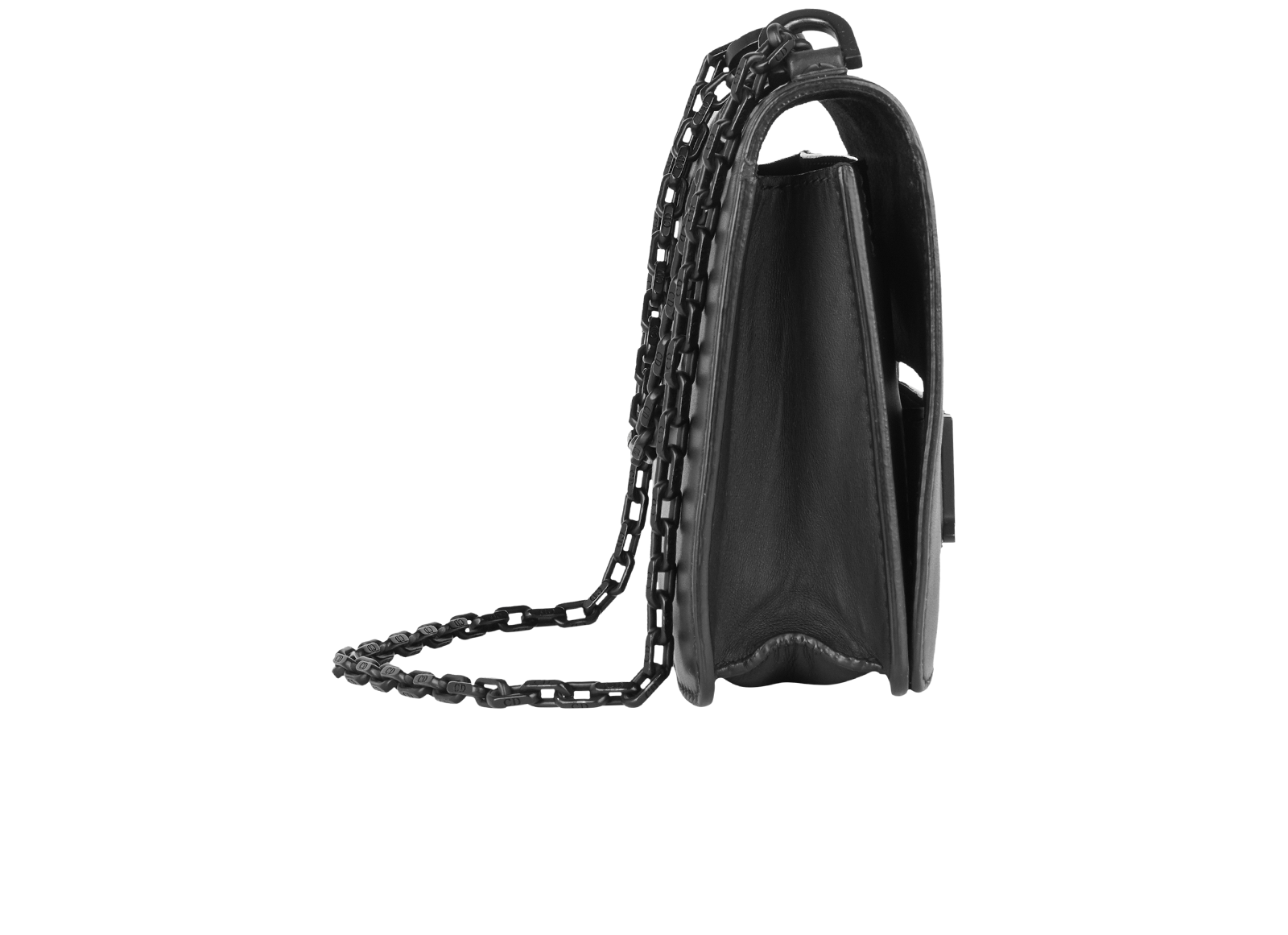 Dior J'Adior Flap Bag, &pound;595, Handbags, Black, Leather, Side view